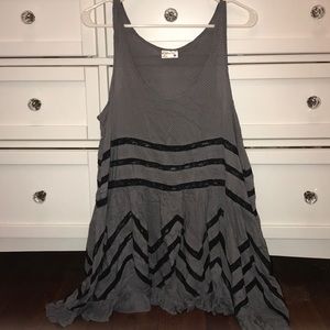 FREE PEOPLE GREY AND BLACK DRESS